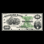 Canada, Standard Bank of Canada, 10 dollars <br /> November 1, 1876