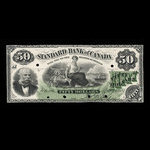 Canada, Standard Bank of Canada, 50 dollars <br /> July 1, 1881