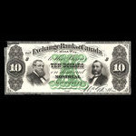 Canada, Exchange Bank of Canada, 10 dollars <br /> November 1, 1872