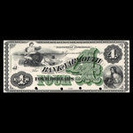 Canada, Bank of Yarmouth, 4 dollars <br /> July 1, 1870
