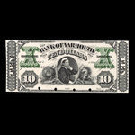 Canada, Bank of Yarmouth, 10 dollars <br /> July 1, 1870