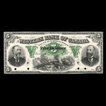 Canada, Western Bank of Canada, 5 dollars <br /> October 2, 1882