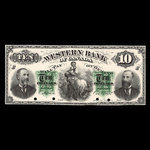 Canada, Western Bank of Canada, 10 dollars <br /> October 2, 1882