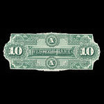 Canada, Western Bank of Canada, 10 dollars <br /> October 2, 1882