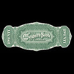 Canada, Western Bank of Canada, 20 dollars <br /> July 2, 1890