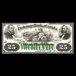 Canada, Exchange Bank of Canada, 25 dollars <br /> November 1, 1872