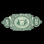 Canada, Bank of Hamilton, 50 dollars <br /> January 2, 1872