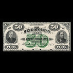 Canada, Metropolitan Bank, 50 dollars <br /> May 1, 1872
