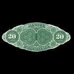 Canada, Banque d'Hochelaga, 20 piastres <br /> November 1, 1875