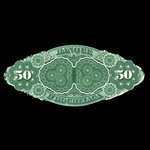 Canada, Banque d'Hochelaga, 50 piastres <br /> November 1, 1875