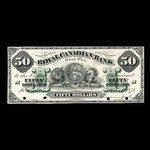 Canada, Royal Canadian Bank, 50 dollars <br /> October 2, 1871