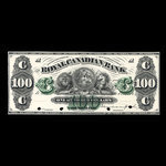 Canada, Royal Canadian Bank, 100 dollars <br /> October 2, 1871