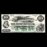 Canada, Dominion Bank, 10 dollars <br /> May 1, 1871
