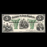 Canada, Banque St. Jean Baptiste, 5 dollars <br /> June 24, 1875