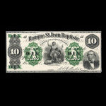 Canada, Banque St. Jean Baptiste, 10 dollars <br /> June 24, 1875