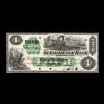 Canada, St. Lawrence Bank, 4 dollars <br /> December 2, 1872
