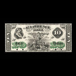 Canada, St. Lawrence Bank, 10 dollars <br /> December 2, 1872