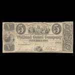 Canada, Welland Canal Company, 5 dollars <br /> September 2, 1836