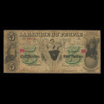 Canada, Banque du Peuple (People's Bank), 5 dollars <br /> November 6, 1885