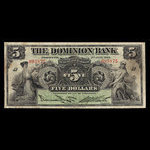 Canada, Dominion Bank, 5 dollars <br /> January 2, 1925