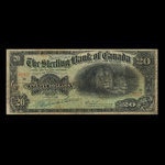 Canada, Sterling Bank of Canada, 20 dollars <br /> April 25, 1906