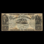 Canada, Bank of Montreal, 2 dollars <br /> June 5, 1837
