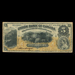 Canada, Union Bank of Canada (The), 5 dollars <br /> August 2, 1886