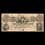 Canada, Hatley Bank, 10 dollars <br /> 1838