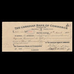 Canada, Canadian Bank of Commerce, 3,000 pounds <br /> March 14, 1924