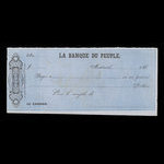 Canada, Banque du Peuple (People's Bank), no denomination <br /> 1869