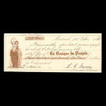 Canada, Banque du Peuple (People's Bank), 372 dollars, 91 cents <br /> October 25, 1860