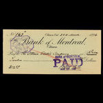 Canada, Bank of Montreal, 12 dollars, 98 cents <br /> March 25, 1896