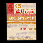 Canada, OC Transpo, 5 dollars <br /> August 1982