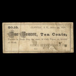Canada, Read, Stevenson & Co., 10 cents <br /> March 1, 1876