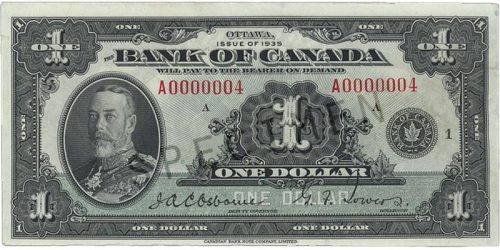Bank note, green, elaborate geometric patterns, a bearded man in military dress uniform with many medals: King George V.