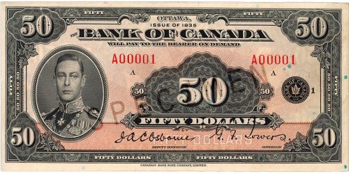 Bank note, pale terracotta colour, elaborate geometric patterns, young man in old-fashioned military uniform: Albert, Duke of York.