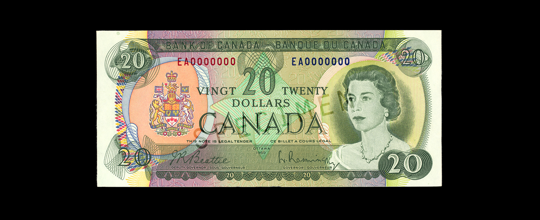 Canadian 20 Dollar Bill 20-canadian-dollars-2004-2001-2008-issue-canada-banknote-1003