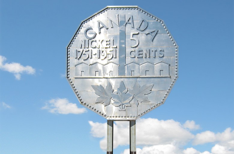 Giant replica of a coin