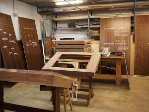 Workshop and wood panels