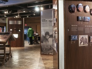 Exhibition panels in a museum