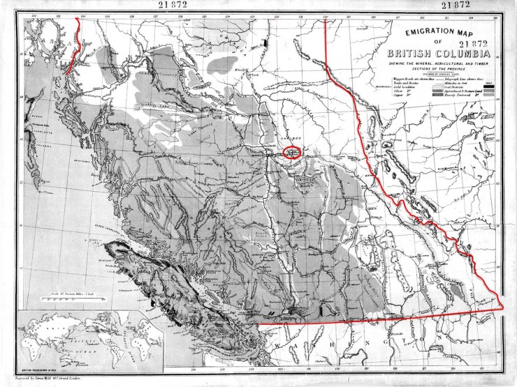 map of BC showing Barkerville map of BC showing Barkerville