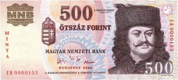 Hungarian bank note with Francis II Rákóczi, Transylvanian prince