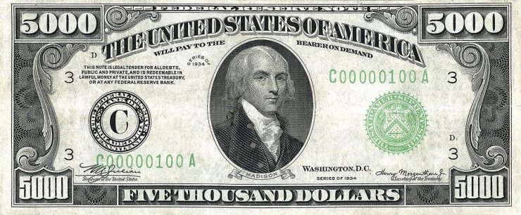 American $5,000 bill