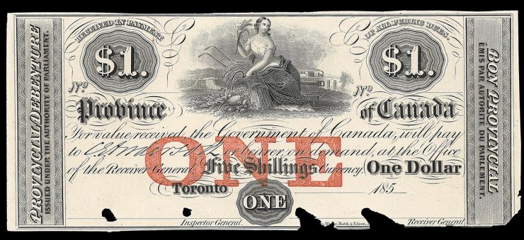 Canadian bank note, allegory of harvest