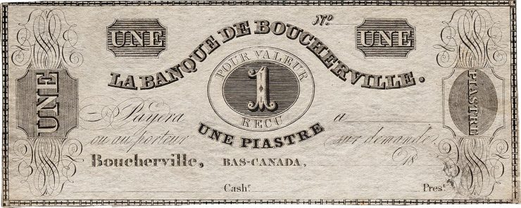  old Quebec bank note in French and English
