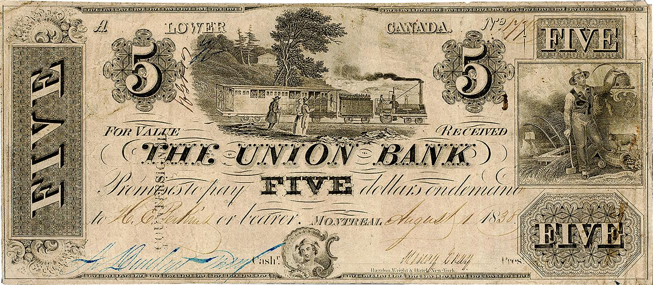 old Quebec bank note in English