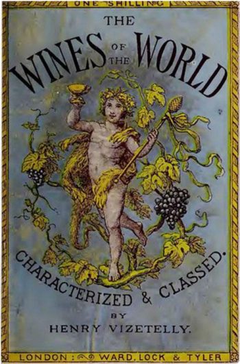 Ornate 19th-century booklet featuring an image of Bacchus, Roman god of wine.
