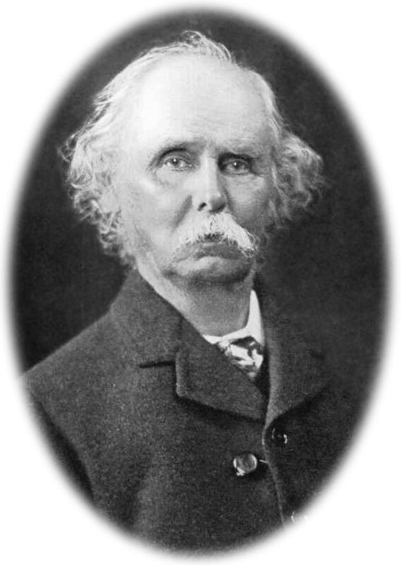 Photograph, black and white, elderly man with shaggy white hair in clothes of the turn of the 20th century.