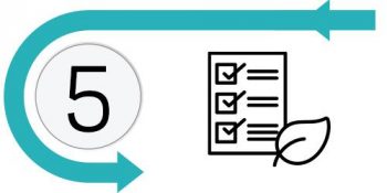 #5 – Illustration of a checklist with a leaf.
