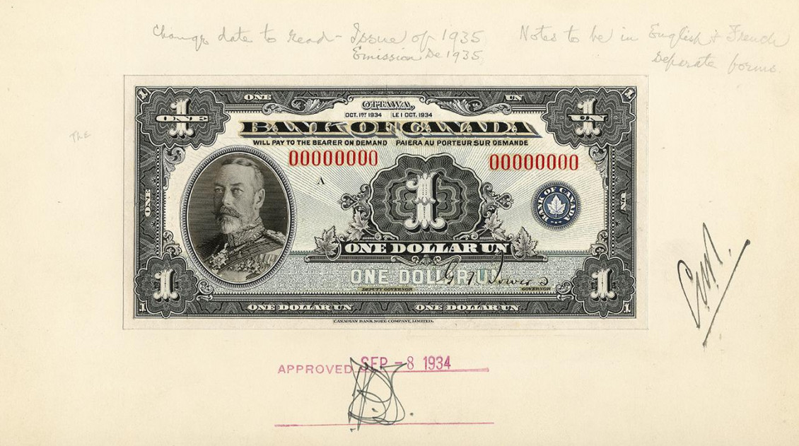 Bank note, design model, elaborate geometric designs, bearded man in formal military uniform.